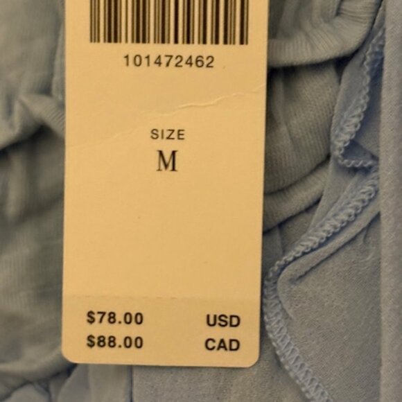 Anthropologie Blue Baby Doll Ruffle T-Shirt, Sz M, NWT - Picture 3 of 5